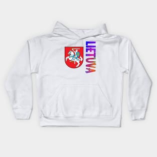 Lithuania (Lietuva in Lithuanian) Coat of Arms Design Kids Hoodie